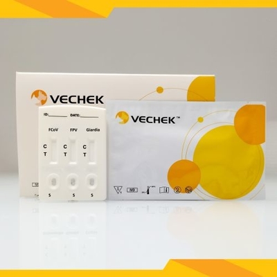 FCoV + FPV + espécimen rápido combinado de las heces del casete de la prueba del antígeno de Lamblia del Giardia